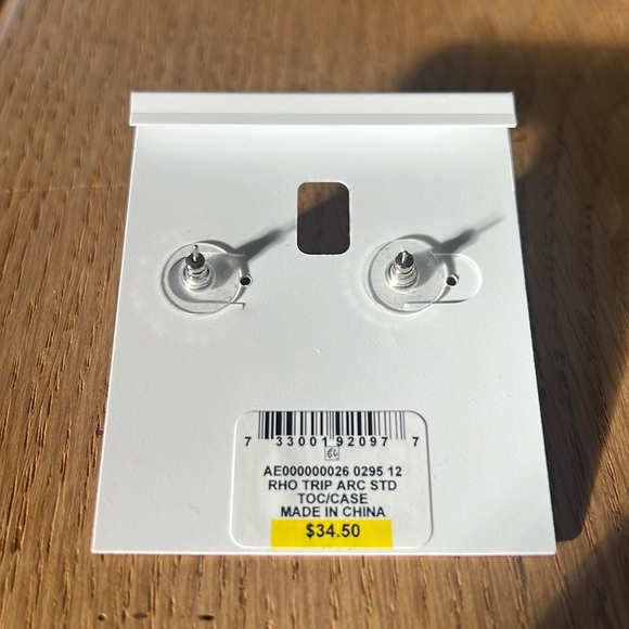 Charter Club Stud Silver Toned Earrings - Picture 2 of 3